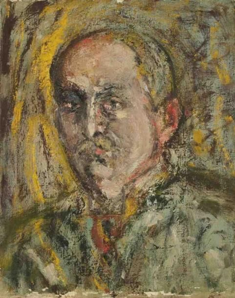 Paul KRON (1869-1936)
Portrait d?homme.Huile sur toile.Non signée.(Manques).41 x 33 cm
