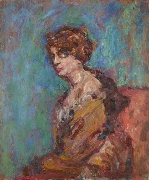 Paul KRON (1869-1936)
Femme au chignon.Huile sur toile.Non signée.73 x 60 cm