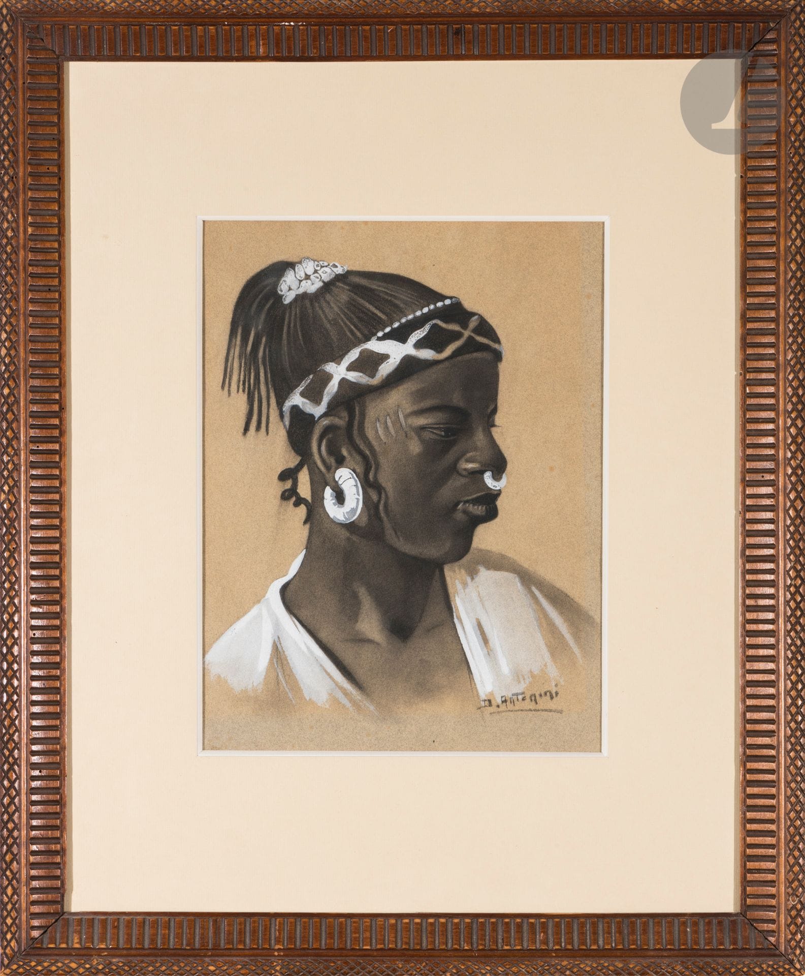 Dante ANTONINI (1914-1985)
Deux portraits de femmes africaines
Deux fusains réhaussés à la gouache.
Signés en bas à droite.
32 x 24 cm