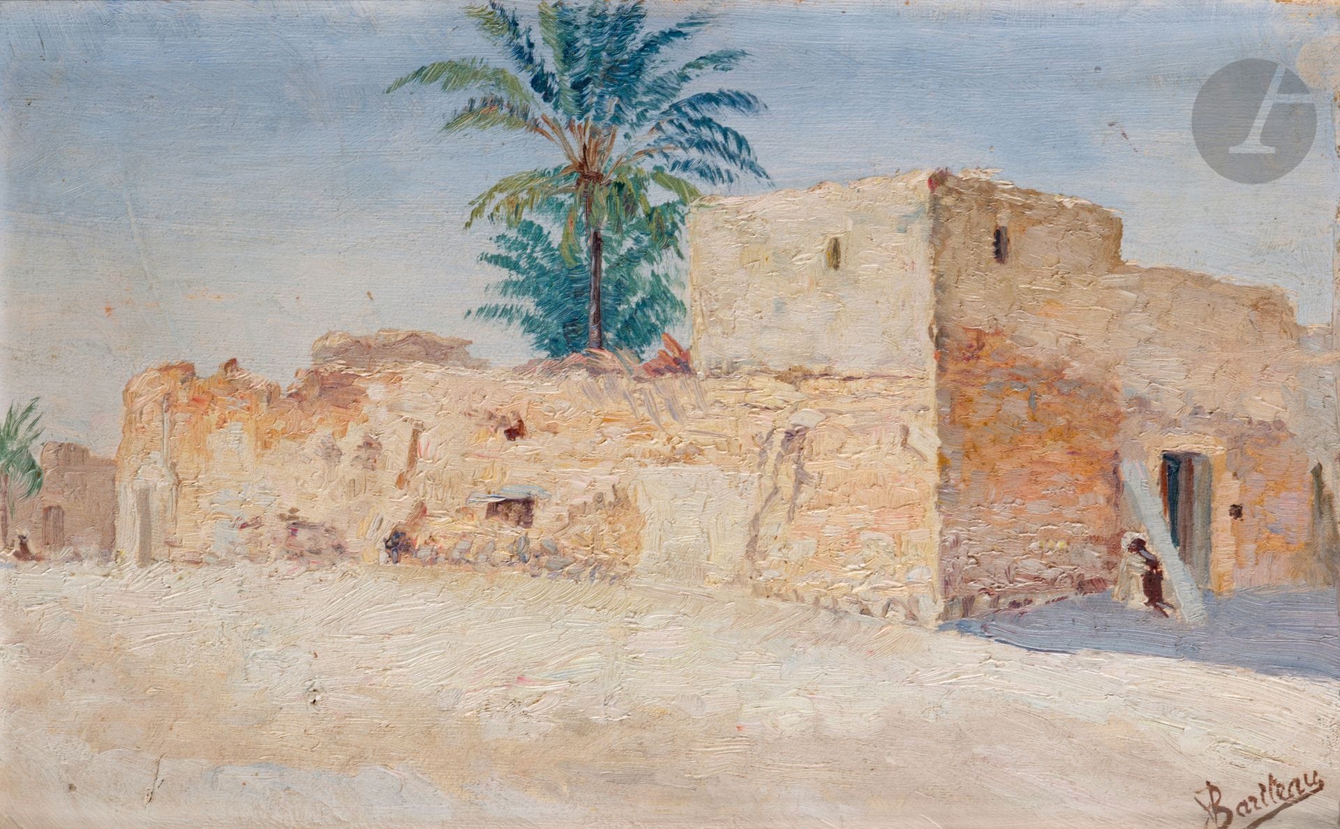 Alcide BARITEAU (1862-1943)
Vue de casbah
Huile sur panneau.
Signé en bas à droite.
25,5 x 37,5 cm