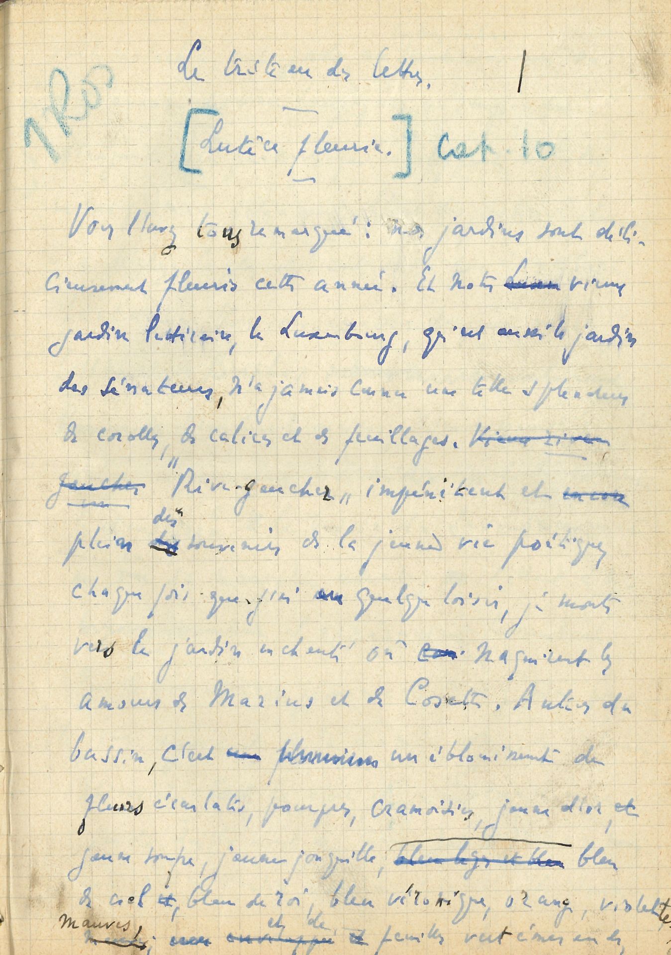 Joseph-Henri ROSNY aîné (1856-1940). 3 manuscrits autographes signés, [1921]; pages in-8, reliées en 3 vol. cartonnés papier marbré, pièce de titre au dos.
Ensemble de trois chroniques littéraires, signées comme membre de l’Académie Goncourt. Les manuscrits présentent de nombreuses ratures et corrections; ils ont servi pour l’impression dans la revue Comœdia (nous indiquons entre crochets les dates de parution).
Le tréteau des lettres. Lutèce fleurie (14p.), sur le roman policier [5 octobre 1920]; à la fin, une note au sujet de D’Annunzio. On a relié en tête une L.A.S., 28 janvier 1921, demandant une annonce pour son nouveau roman Les Pures et les Impures.
L’évolution du roman et du théâtre, à propos du livre de Jacques Boulenger, Mais l’art est difficile! (Plon, 1921) (8p.). [24 avril 1921].
Le mélodrame (7p.). [25 septembre 1921].