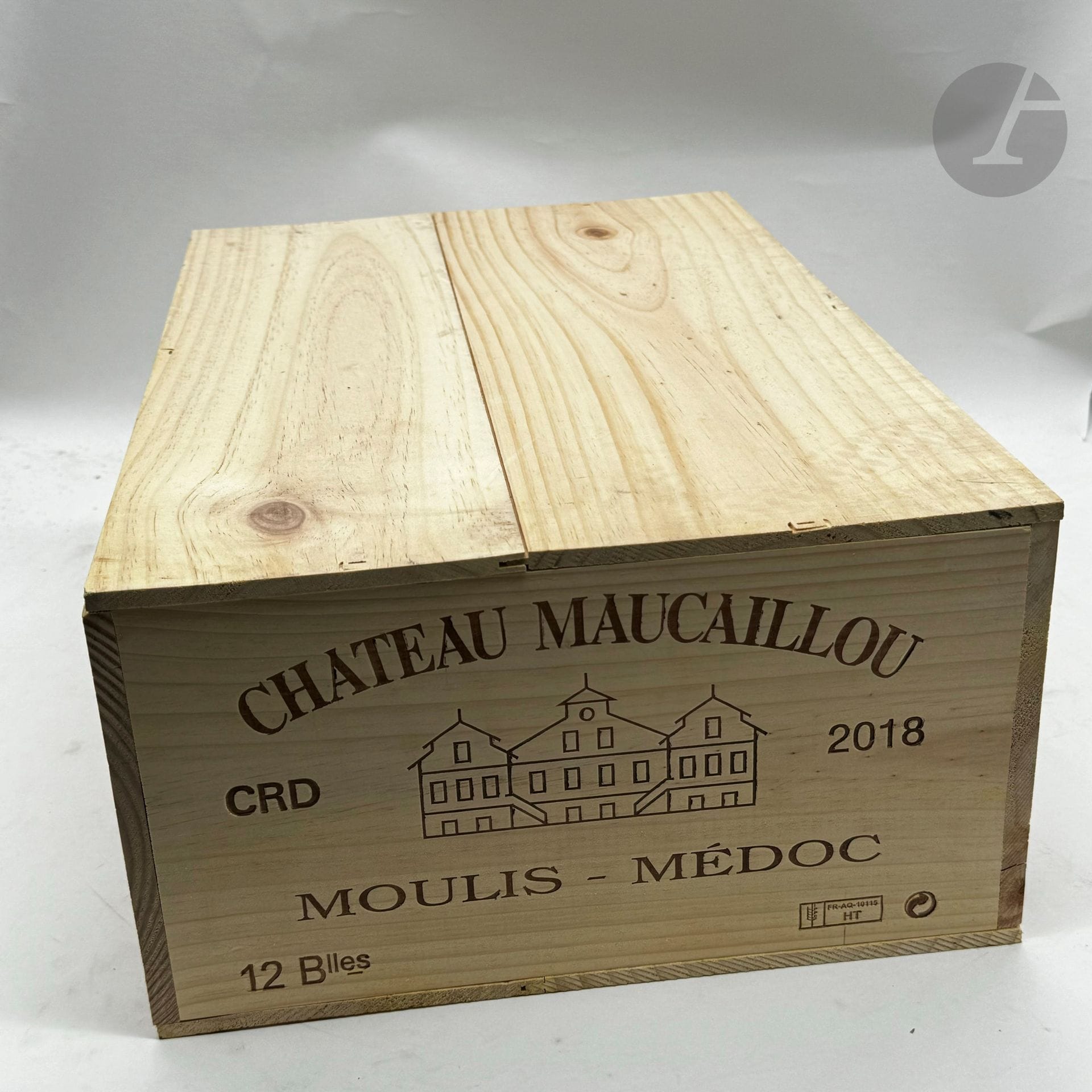12 B CHÂTEAU MAUCAILLOU (Caisse Bois d'origine), Moulis, 2018