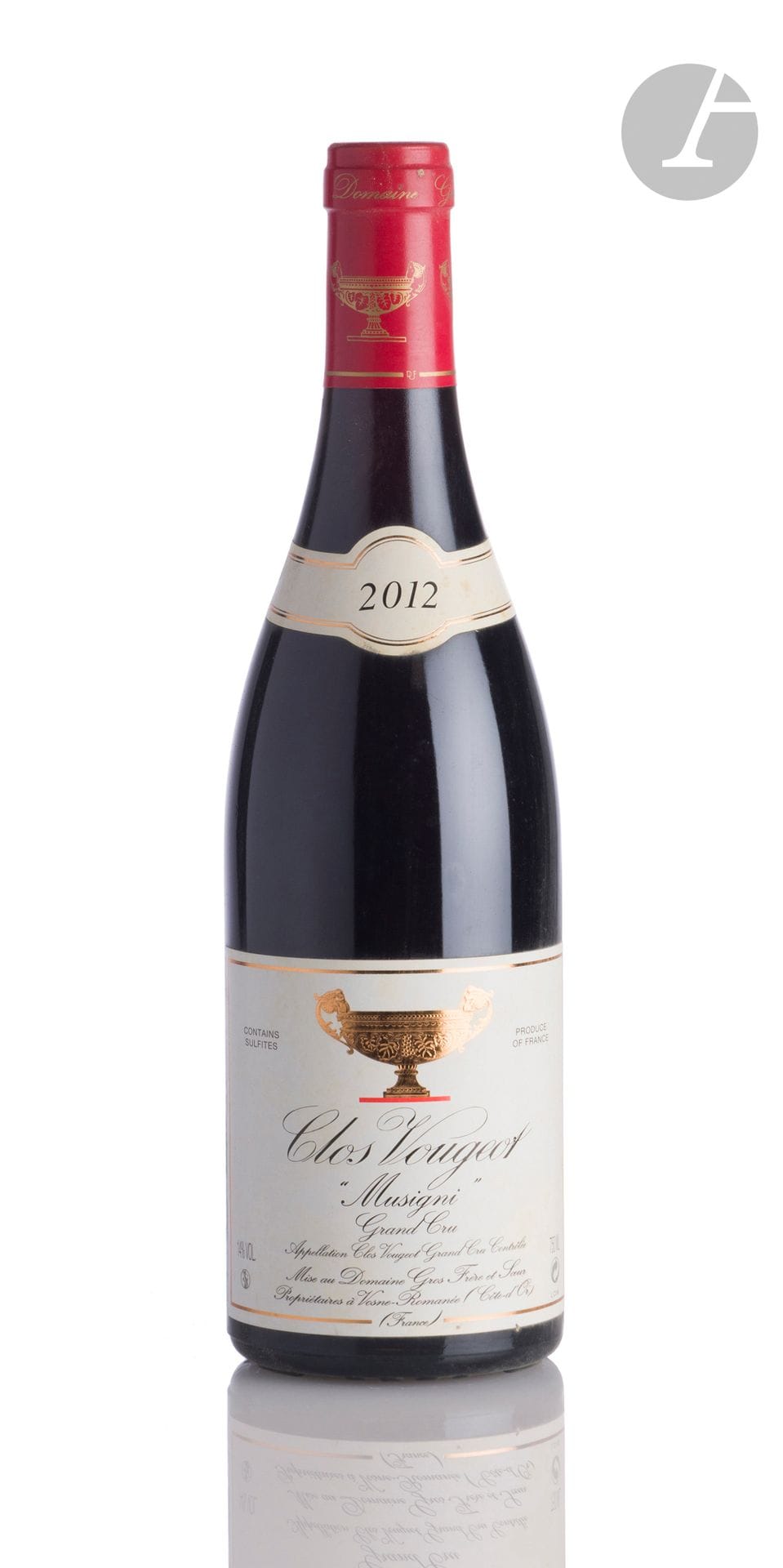 1 B CLOS VOUGEOT "MUSIGNI" (Grand Cru) (e.t.h. light to e.l.a; clm.s.), Domaine Gros F&amp;S, 2012