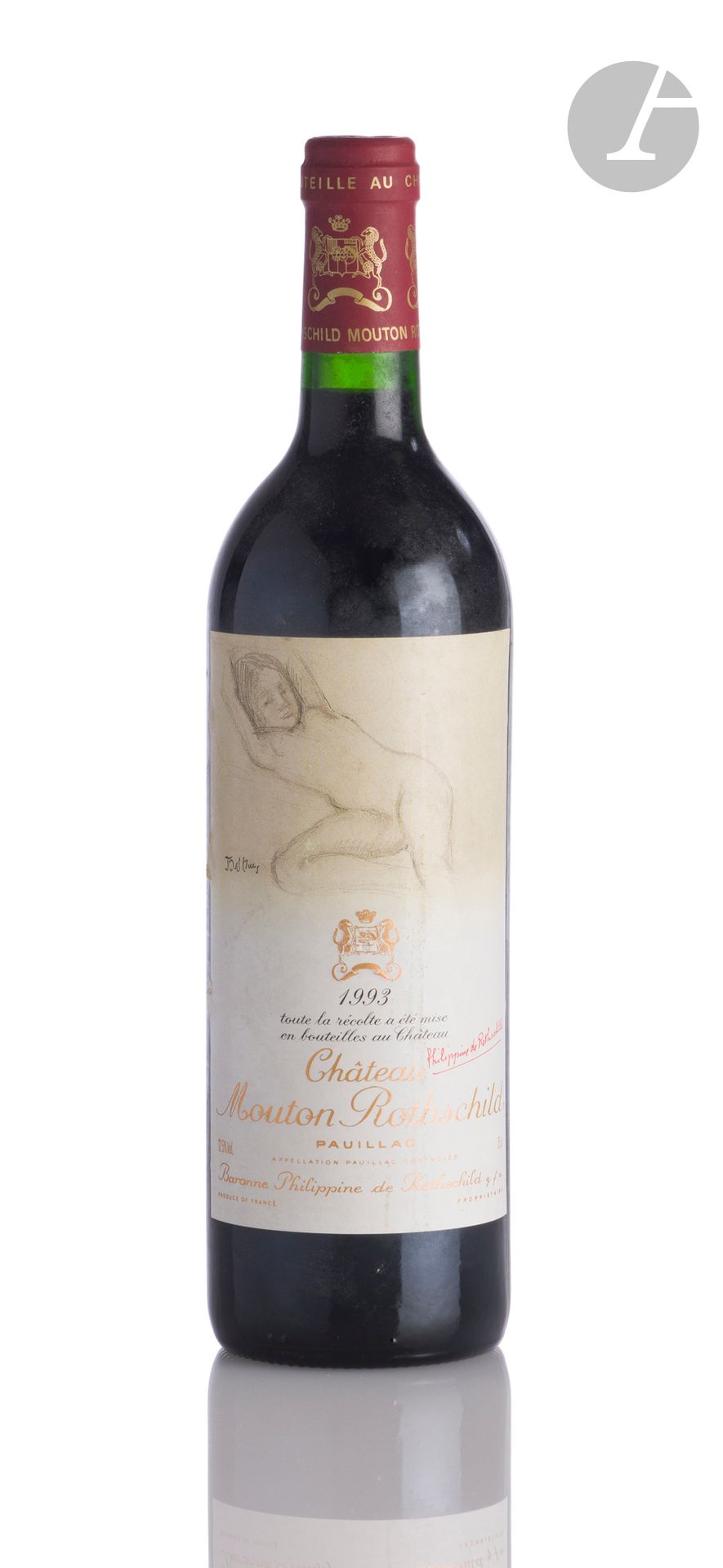 1 B CHÂTEAU MOUTON ROTHSCHILD (e.t.h. légères), GCC1 Pauillac, 1993