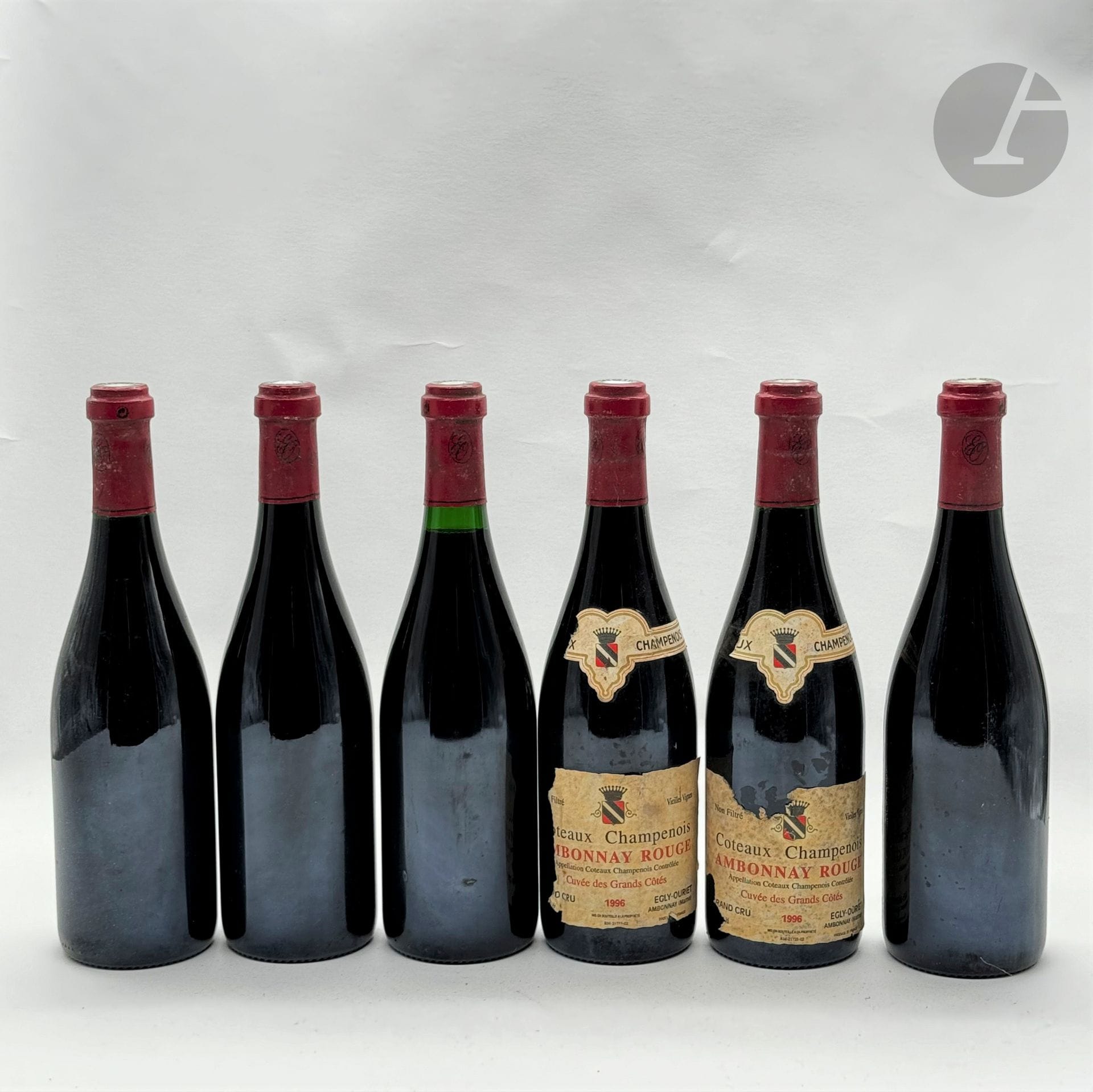6 B COTEAUX CHAMPENOIS AMBONNAY ROUGE CUVÉE DES GRANDS CÔTÉS VIEILLES VIGNES (Grand Cru) (2 e.t.a. et 4 s.e.), Egly-Ouriet, 1996