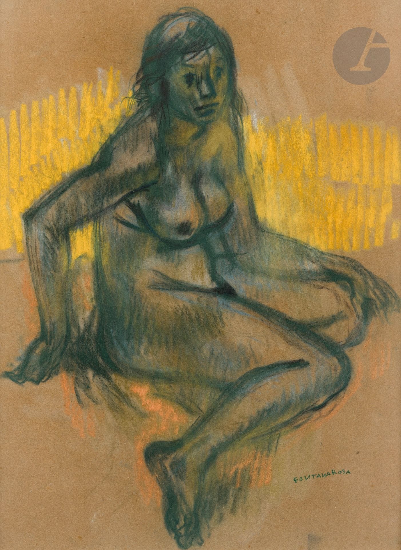 Lucien-Joseph FONTANAROSA (1912-1975)
Nu assis
Pastel.
Signé en bas à droite.
58 x 43 cm