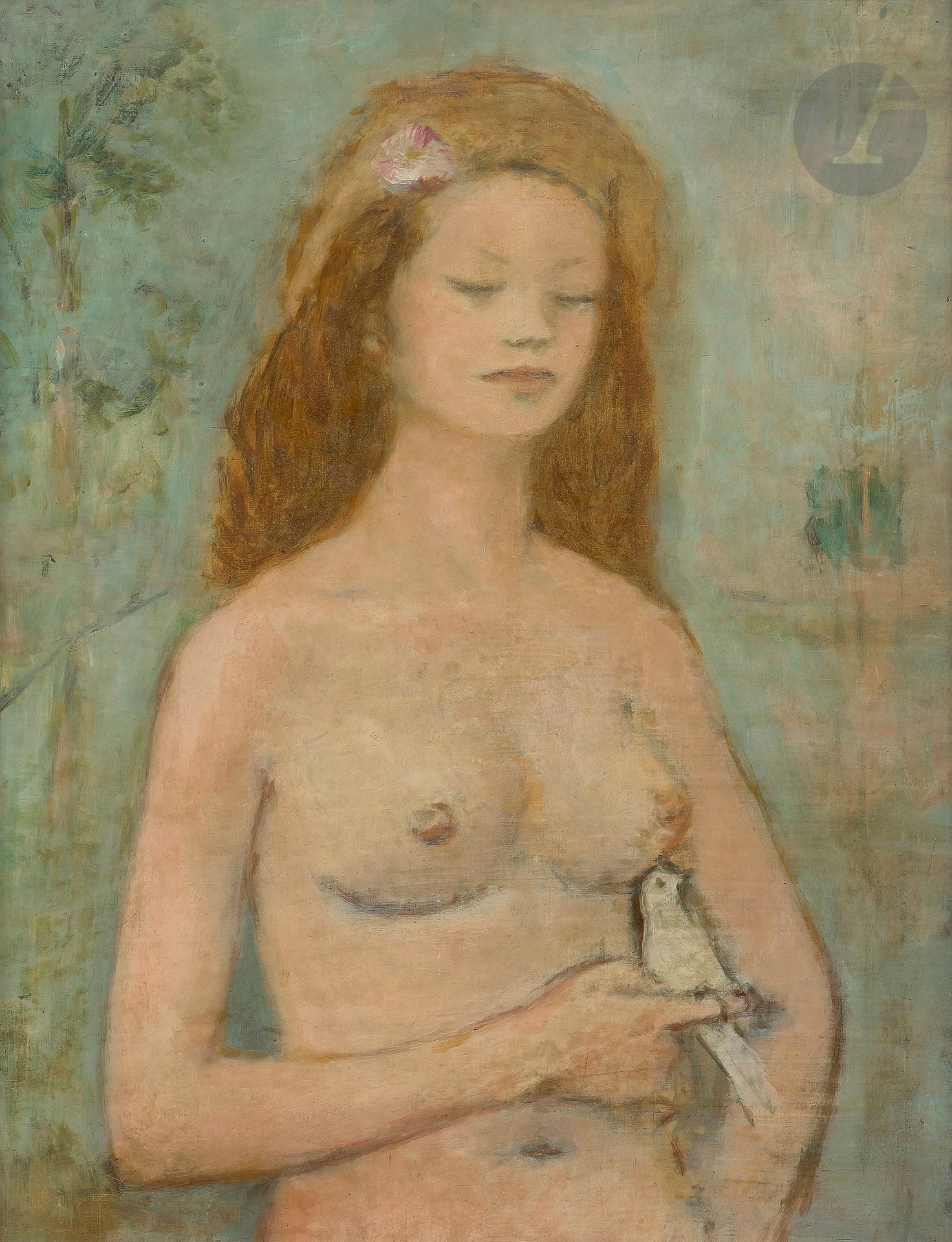 Marcel VERTES (1895-1961)
Young girl with bird, 1946
Oil on canvas.
Signed upper left.
Signed and dated on the back.
71 x 56 cm