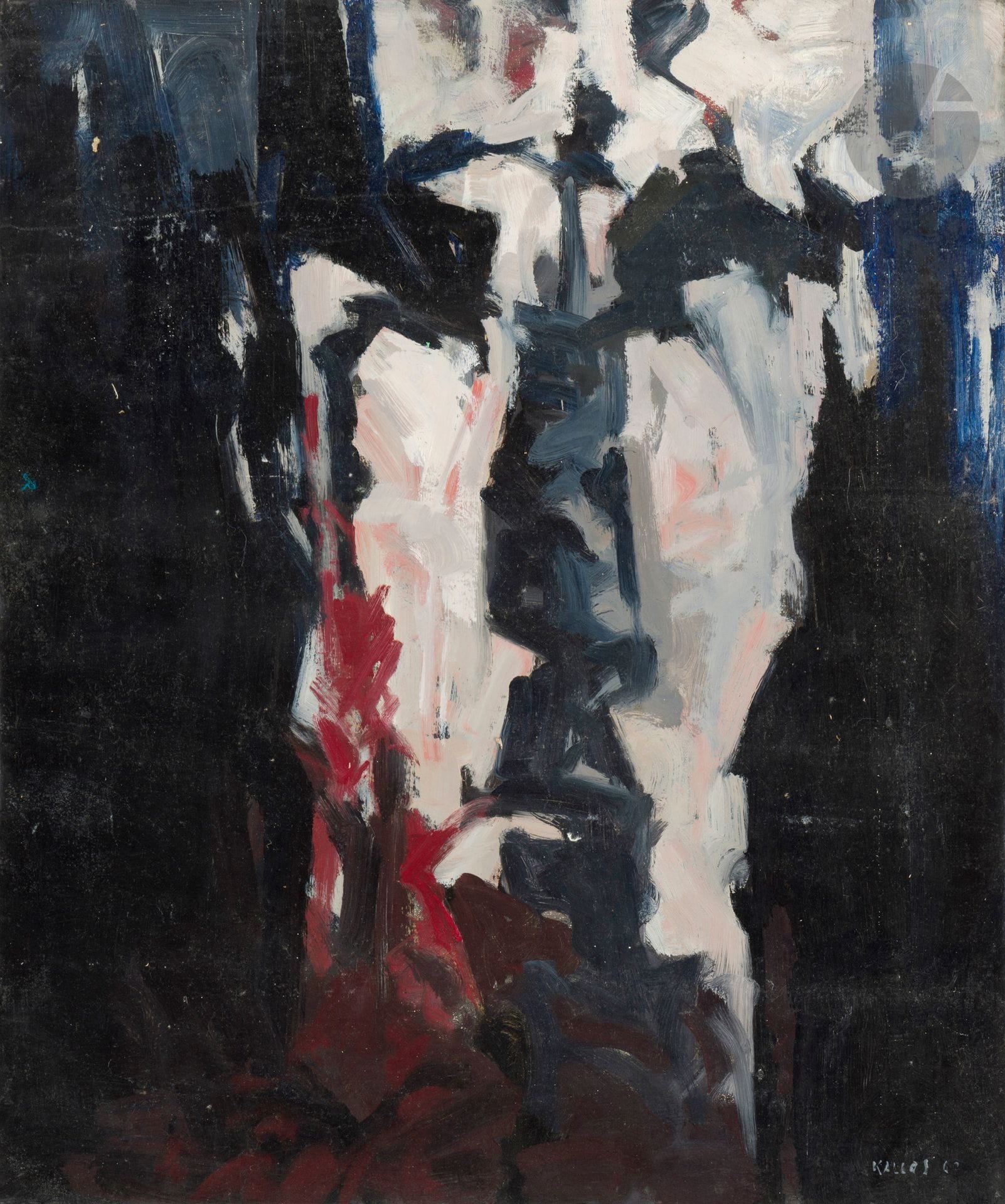 Paul KALLOS (1928-2001)
Visage, 1962
Oil on canvas.
Signed and dated lower right.
65 x 54 cm