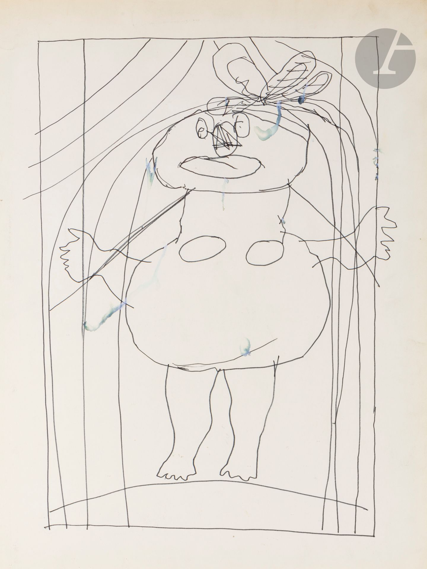 Slavko KOPAC (1913-1995)
Personnage féminin
Feutre.
Timbre de la signature au dos.
65 x 50 cm