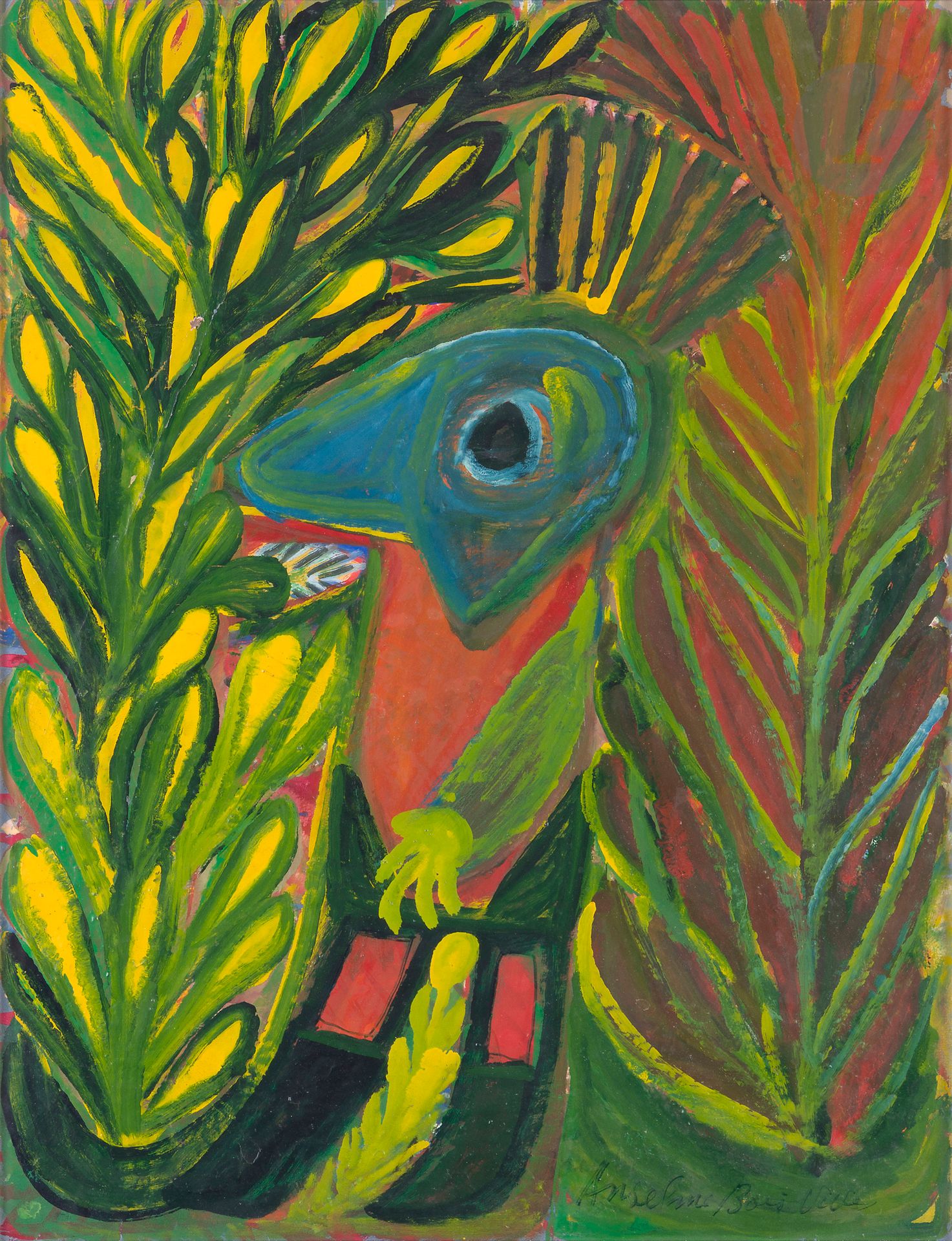 Anselme BOIX-VIVES (1899-1969)
Le Petit roi, 1965
Ripolin sur papier.
Signé en bas à droite.
64 x 49 cm

Nous remercions Monsieur Jean-Dominique Jacquemond d’avoir confirmé l’authenticité de cette œuvre. Un certificat de Monsieur Jean-Dominique Jacquemond pourra être remis à la demande et à la charge de l’acquéreur.