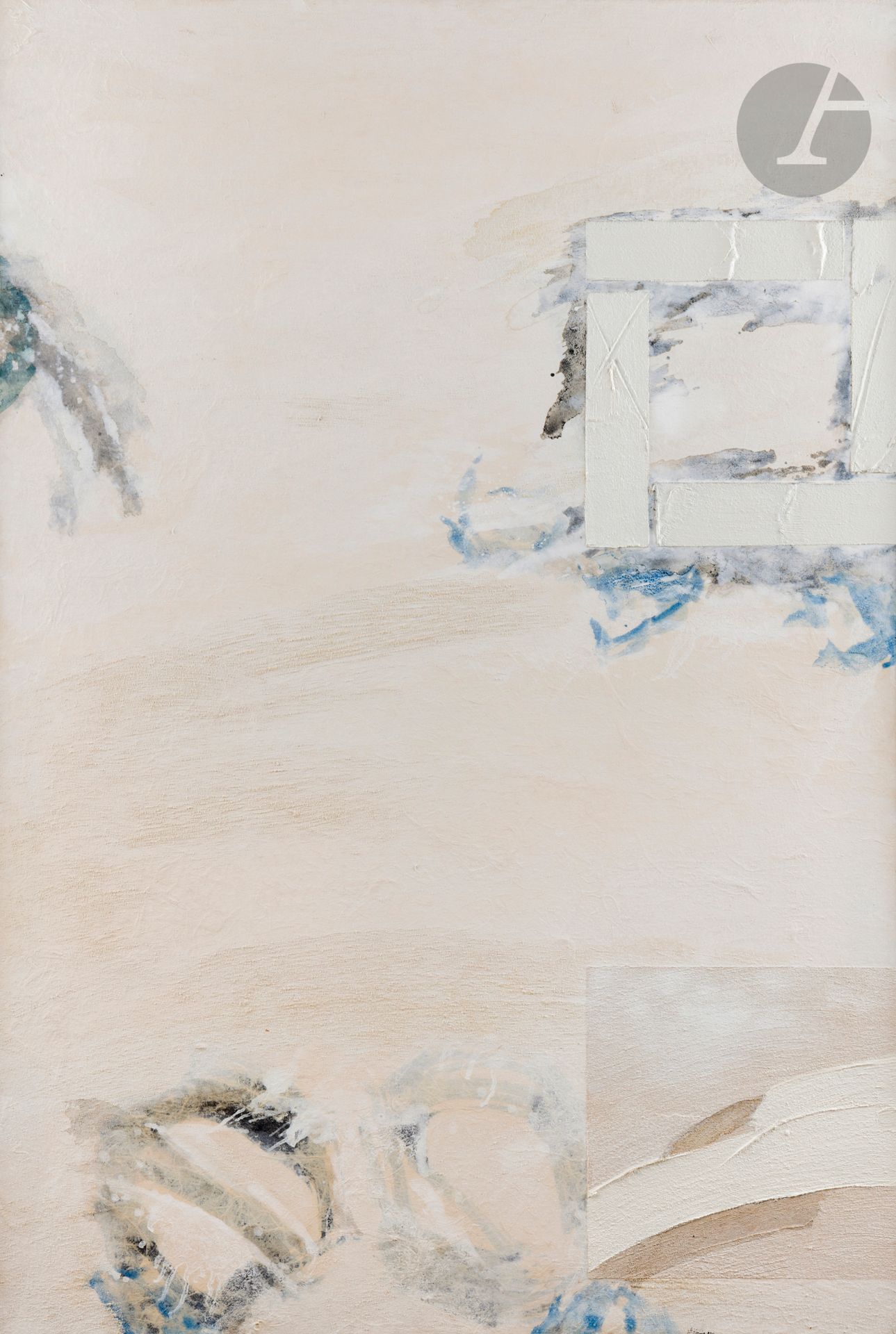 John Franklin KOENIG [américain] (1924-2008) 
Kyo-Kyo, 1982 
Huile sur toile. 
Signée et datée en bas vers la gauche. 
Signée, datée et titrée au dos. 
122 x 81 cm