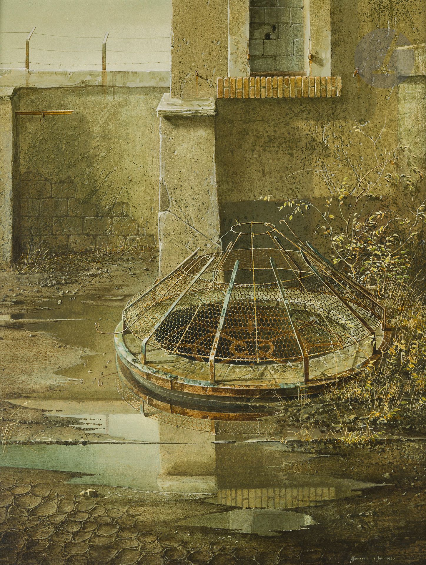Jean-Marie POUMEYROL (b. 1946) 
The Well, 1980 
Acrylic on panel. 
Signed and dated lower right. 
65 x 50 cm 
 
Provenance : 
Sale by Me Calmels-Cohen, Hôtel Drouot, Paris, March 20, 2005.

Bibliography: 
Jean-Marie Poumeyrol, Peintures et dessins, Éditions Baal-Natiris, 1981, reproduced on p. 87.

We would like to thank Jean-Marie and Geneviève Poumeyrol for the information they provided.