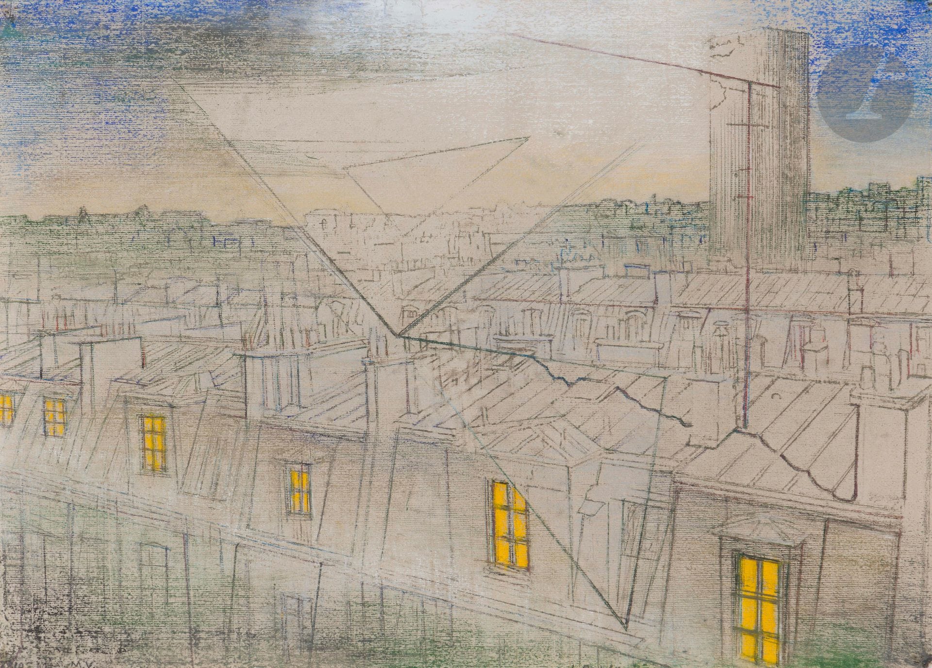 Irving PETLIN [American] (1934-2018) 
Fugue 3, 2010 
Pastel. 
Signed and dated at foot. 
50 x 65 cm 
 
Provenance : 
Galerie Dietescheim, Neuchâtel.