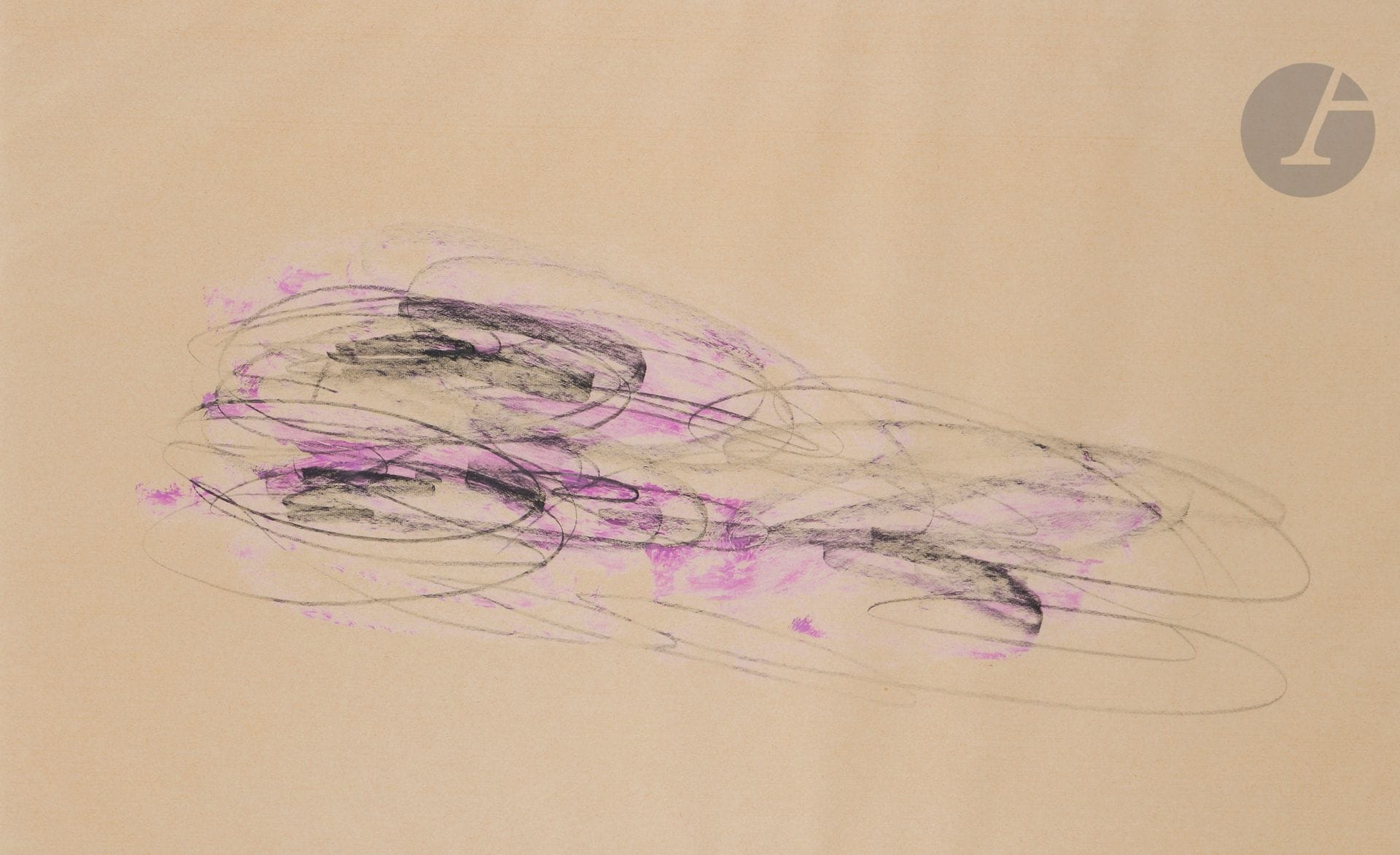 Jean FAUTRIER (1898-1964) 
Composition 
Gouache and charcoal on paper. 
Unsigned. 
32 x 50 cm
 
Provenance : 
Galerie Di Meo, Paris (stamped on back of mount).

Exposition : 
Fautrier, Œuvre 1940 - 1964, Galerie Di Meo, Paris, 17 octobre - 31 décembre 1986, catalogue, n° 23, reproduit p. 41.
