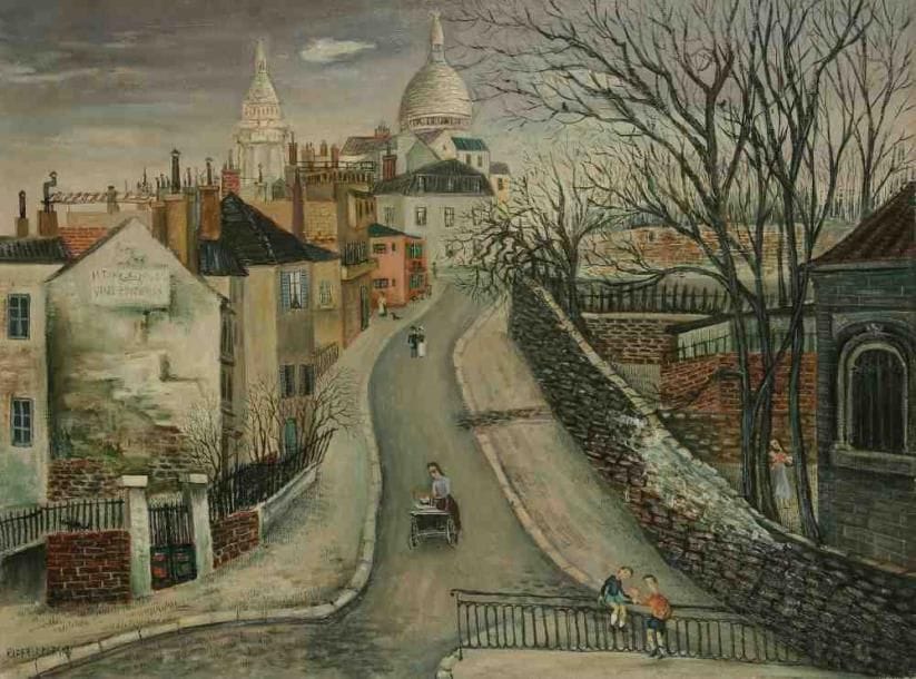 Jean RAFFY LE PERSAN (1920-2008)
Paris, rue à Montmartre. Huile sur toile. Signée en bas à gauche. 54 x 73 cm