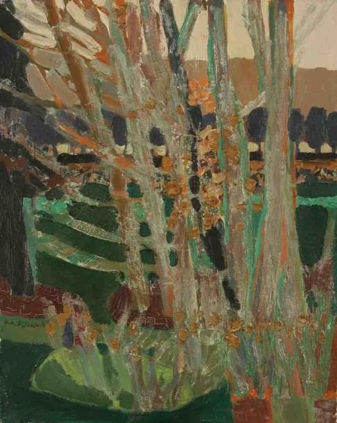 P. FOURNIER
Paysage aux arbres. Huile sur toile. Signée en bas à gauche. 42 x 33 cm