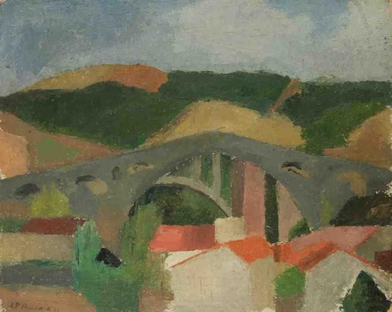 J.P. RIVIÈRE
Céret, 1951. Huile sur carton. Signée et datée en bas à gauche. Titrée au dos. 19 x 24 cm