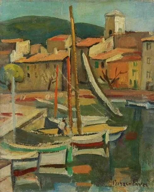 Pierre FAVRE (1906-1983)
Port de Cassis. Huile sur toile. Signée en bas à droite. 27 x 22 cm