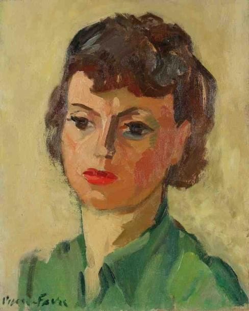 Pierre FAVRE (1906-1983)
Portrait de femme, 1946. Huile sur toile. Signée en bas à gauche. 41 x 33 cm. Exposition: Galerie Pierre Puget, Bandol, Août 1967, n°16