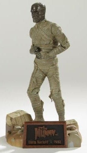LA MOMIE (Boris KARLOFF dans ce film mythique de 1932). Statuette. Hauteur avec le socle: 22 cm