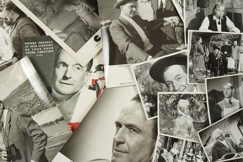 [Pierre FRESNAY]
Monsieur Fabre (film d?Henri Diamant-Berger, 1951). 7 photographies originales, 12 x 18 cm. On joint 10 photographies de L?Assassin habite au 21, Le Dernier des six, La Route Napoléon (avec la plaquette promotionnelle)