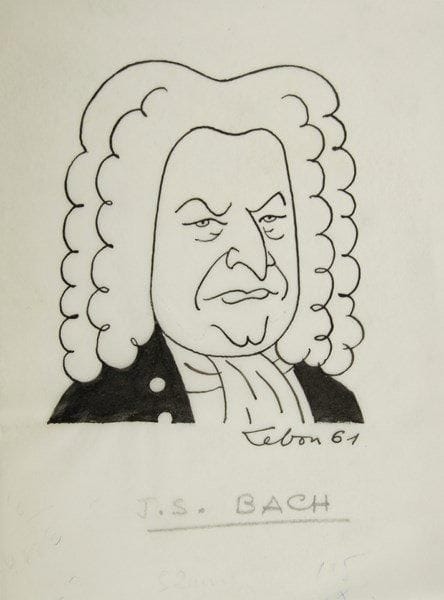 MUSIQUE. 21 portraits de musiciens par André LEBON, encre ou crayon, formats divers, la plupart signés ou avec cachet d?atelier. Geza Anda, Bach, Berlioz, Bizet, Boieldieu, Pierre Boulez, J. Bruyr, Cziffra, B. Gavoty, Glück, A. Goléa, Gounod, André Jolivet, Liszt, Massenet, Meyerbeer, Puccini (2), Ravel, Saint-Saëns, Toscanini, Van Parys. Plus une composition Princes de l?opérette et de la comédie musicale rassemblant sur une grande feuille les portraits d?Audran, Beydts, Chabrier, Ganne, Hahn, Honegger, Lecocq, Messager, Offenbach et Planquette.{CR} On joint un dessin à l?encre de Jan MARA: Lily Laskine à la harpe (17 x 32 cm)