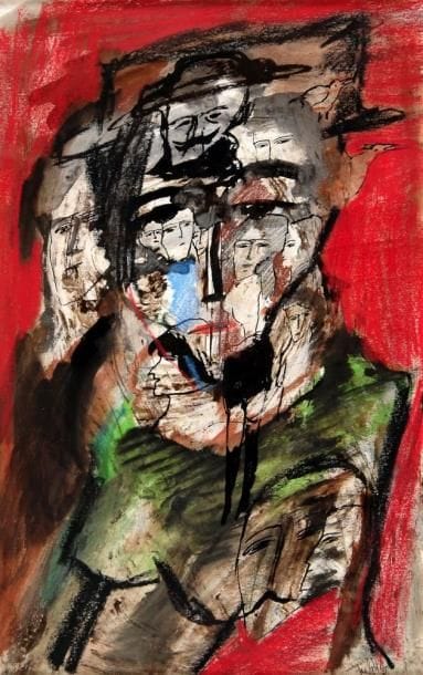 Zvy MILSHTEIN (né en 1934)
Oui, mais bien sûr...!, 1984 Technique mixte sur papier. Signée en bas à droite. 50 x 32 cm