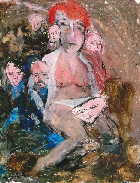 Zvy MILSHTEIN (né en 1934)
Bien au chaud, vers 1964 Acrylique sur toile. Signée en bas au milieu. 73 x 50 cm
