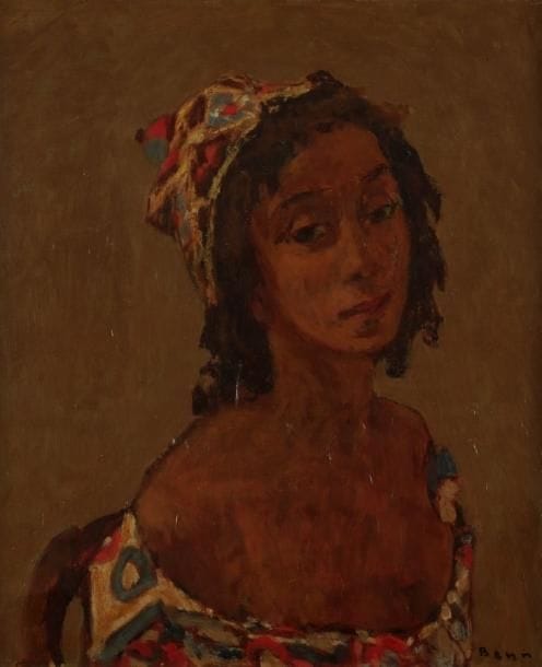Bencion BENN (1905-1989)
Portrait de la femme de l?artiste Huile sur isorel. Signée en bas à droite. 55 x 46 cm