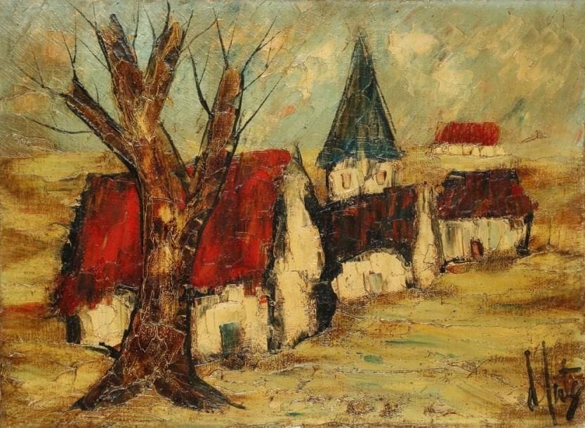 Henry Maurice D?ANTY (1910-1998)
Le Village Huile sur toile. Signée en bas à droite. 41 x 54 cm