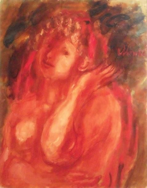 Zygmunt/Sigmond MENKÈS (1896-1986)
Femme au Coquillage, vers 1930 Huile sur toile Signée en haut à droite 81 x 64,5 cm