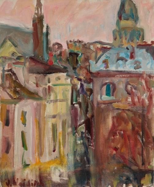 Vladimir NAIDITCH (1903-1980)
Vue de Paris Huile sur carton toilé. Signée en bas à gauche. 46 x 38 cm
