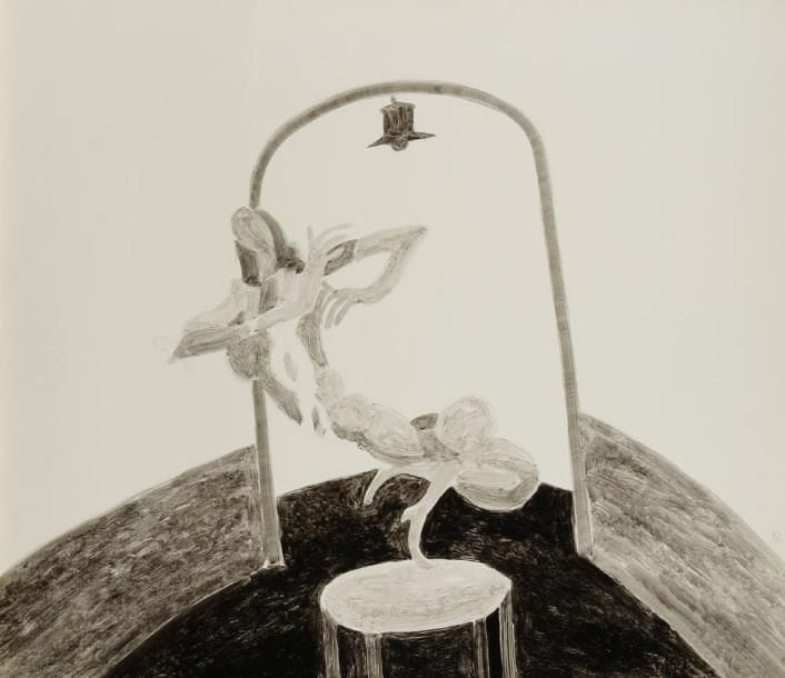 Boris KOCHEISHVILI (né en 1940)
Femme dans un intérieur Encre sur papier glacé. Monogrammée en bas à droite. 62 x 72 cm