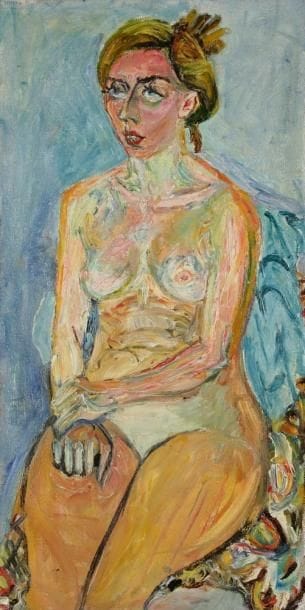 Natta KONICHEVA (né en 1935)
Femme nue assise, 1974 Huile sur toile. Signée en haut à gauche. Datée au dos. 80 x 40 cm