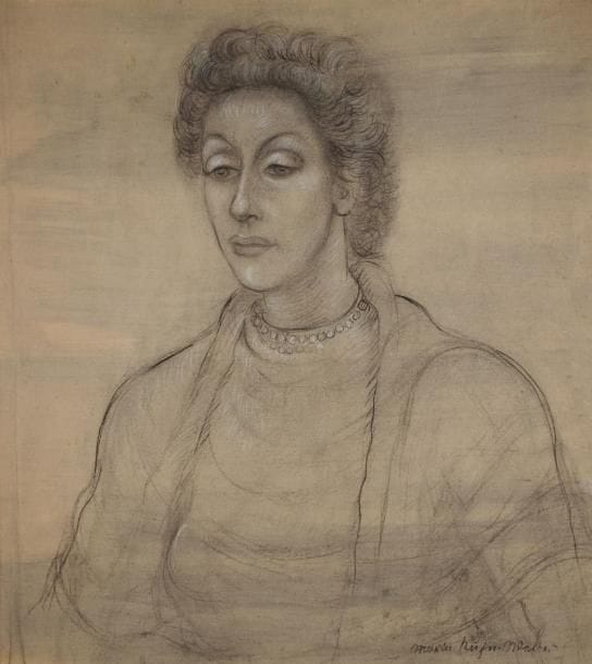 Martha KUHN-WEBER (1903-1990)
Portrait de femme Crayon. Signé en bas à droite. 75 x 68 cm