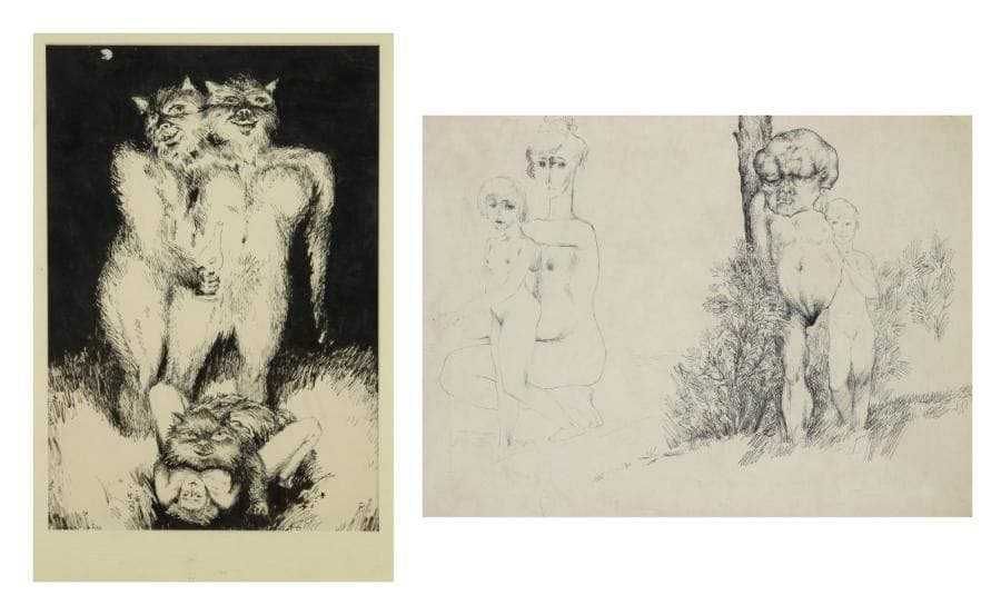 A. MAKHOV
Les Chats - Les Voyeurs, 1971 Deux encres. L?une signée. 29 x 20 cm et 30 x 40 cm