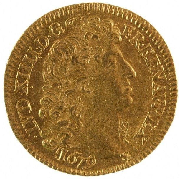 LOUIS XIV (1643-1715). Louis d’or à la tête nue, 2ème type, 1679, A= atelier de Paris. 6,73g. D.1430. Fr.425. SUP