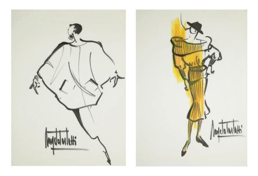 Angelo TARLAZZI
Femme à la cigarette - Femme au manteau Dessin au feutre et crayon gras. Signés vers le bas. Ensemble de 2 dessins. 65 x 50 cm
