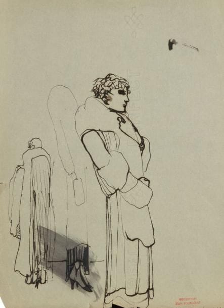 Christian BÉRARD (1902-1949)
Études de femmes. Trois dessins à l?encre noire, portent le timbre rouge Collection Jean Bourgoint en bas vers la droite. 27 x 21 (2) - 32,5 x 25,5 cm