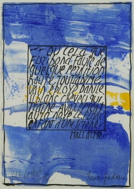 Jean CORTOT (né en 1925)
Mallarmé. Encre et aquarelle. Signée en bas à gauche. 30 x 21 cm