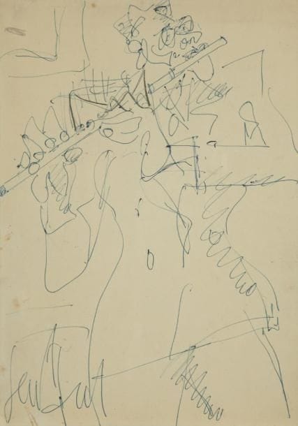 GEN PAUL (1895-1975)
Le clarinettiste. Dessin à l?encre. Signé en bas à gauche. 29 x 20 cm
