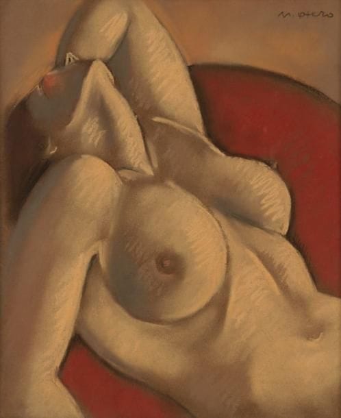 Mariano OTERO (né en 1942)
Nu féminin. Pastel gras. Signé en haut à droite. 30 x 25 cm