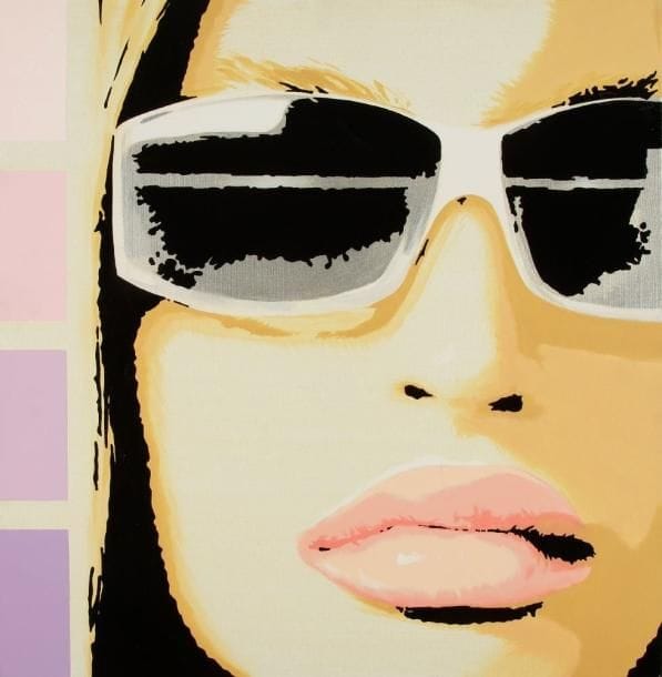 David Cintract (Né en 1970)
Femme à lunettes. Acrylique sur toile. Signée en haut à gauche. Signée et annotée « è » au dos. 60 x 60 cm