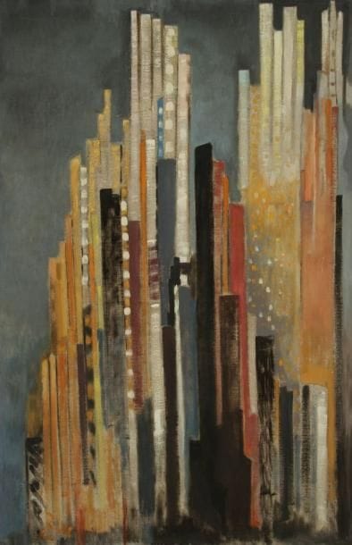 Zoum WALTER (1902-1973)
La Ville, 1964. Huile sur toile. Signée et datée en bas à gauche. 114 x 77 cm. Provenance : Vente de l'atelier, Paris 24 avril 2006. 