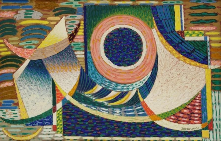 Serge CHARCHOUNE [russe] (1888-1975)
La Mer tourmentée, 1948. Huile sur toile. Signée en bas vers la droite. 60 x 92 cm. Expositions : . - Charchoune, galerie Creuze, Paris, juin 1949, n°11 de l'exposition. . - Musée Rimbaud, Charleville-Mézières 1983, n°38 du catalogue. Bibliographie : « Charchoune » par Raymond Creuze, Paris 1976, reproduit page 144, n°562 et décrit sous ce même numéro. 