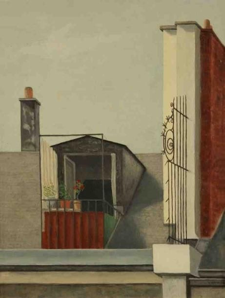 Geneviève ZONDERVAN (née en 1922)
La Fenêtre, 1954 Huile sur panneau. Signée et datée en bas à droite. 35 x 27 cm