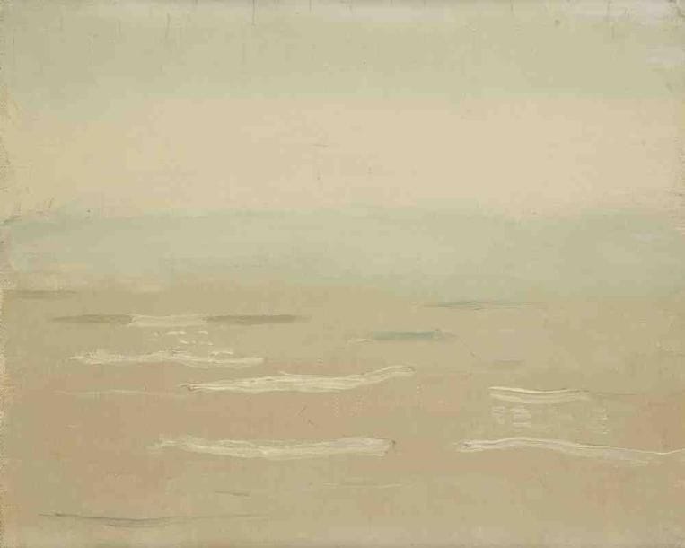 Geneviève ZONDERVAN (née en 1922)
Ostende, 1974 Huile sur toile. Monogrammée en bas à droite. 22 x 27 cm