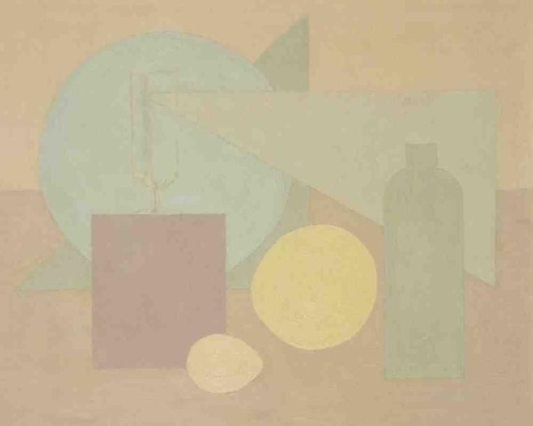 Geneviève ZONDERVAN (née en 1922)
Trio plus un verre, 1976 Huile sur toile. Monogrammée en bas à droite. 33 x 41 cm