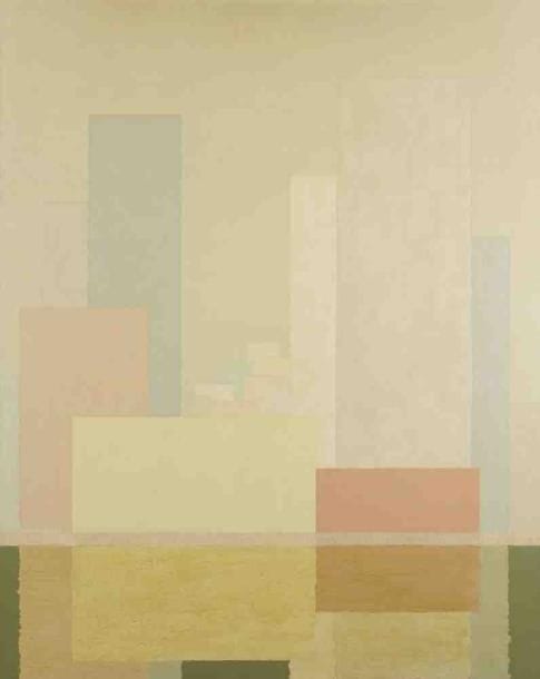 Geneviève ZONDERVAN (née en 1922)
Au fond de l'eau, 1977 Huile sur toile. Signée et datée en bas à gauche. 100 x 81 cm