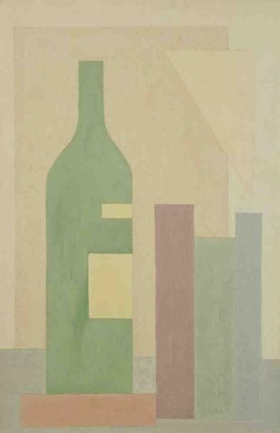 Geneviève ZONDERVAN (née en 1922)
Étiquettes jaunes, 1977 Huile sur toile. Signée et datée au dos. 41 x 27 cm